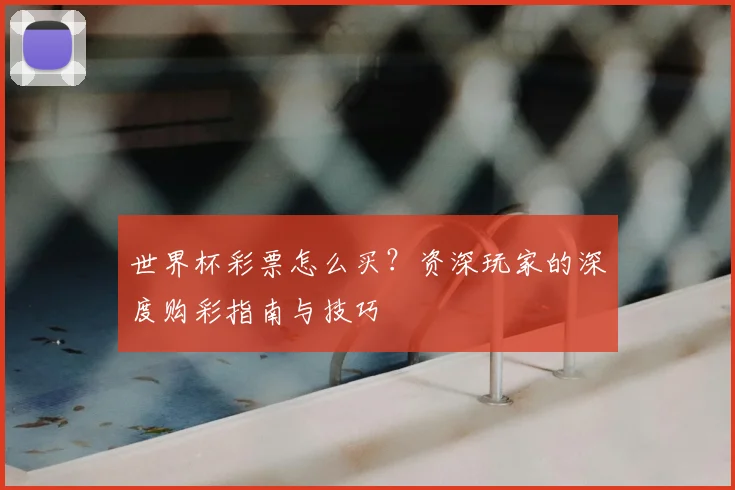 世界杯彩票怎么买？资深玩家的深度购彩指南与技巧